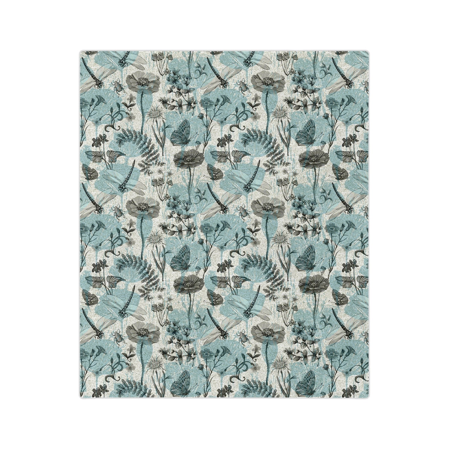 Floral Microfiber Blanket, Cozy Home Decor, Travel Throw, Gift for Nature Lovers, Soft Blanket for All Seasons, Elegant Indoor Styling