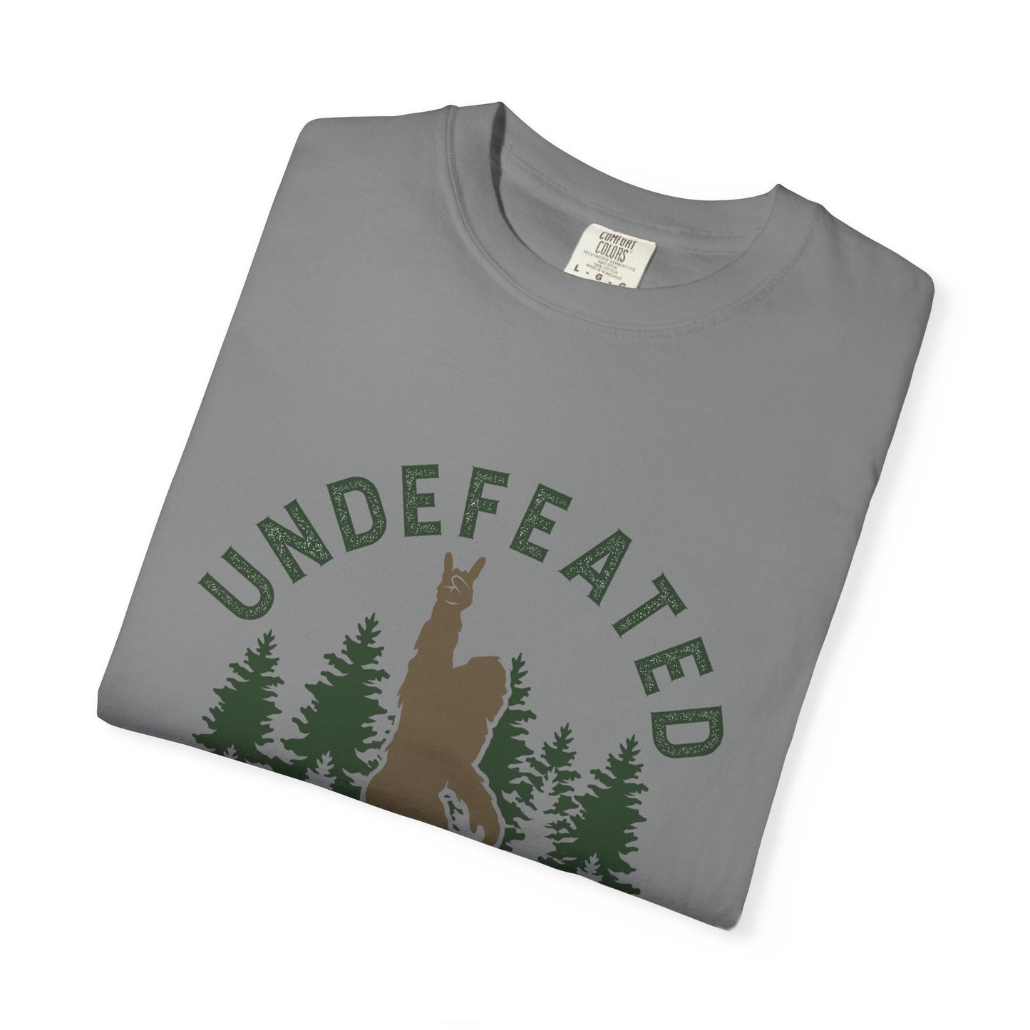 Undefeated Hide & Seek Champion T-shirt, Funny Outdoor Adventure Tee, Nature Lover Gift, Big Foot Shirt, Unisex Garment-Dyed, Adventure