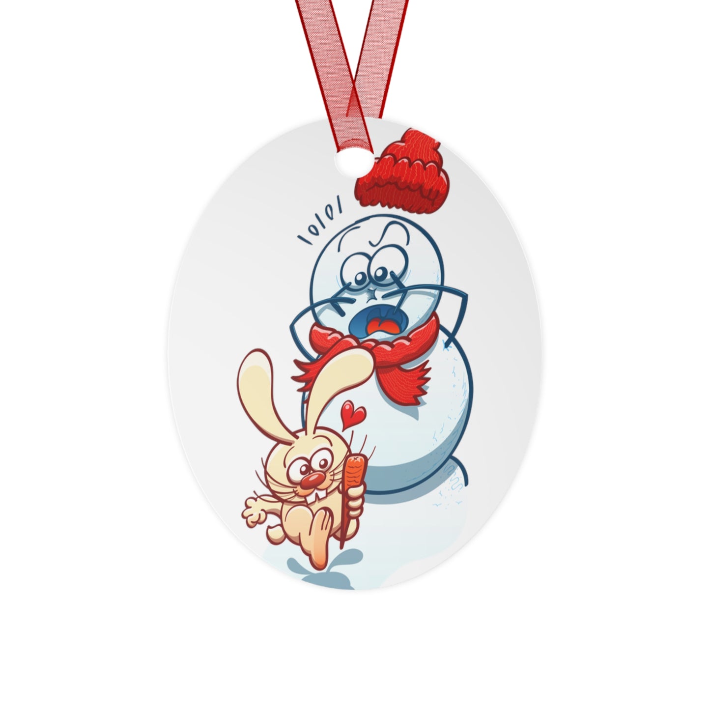 Got Your Nose, Whimsical Snowman & Bunny Decor, Christmas Tree Decorations, Holiday Ornaments, Gift Idea, Festive Home Decor