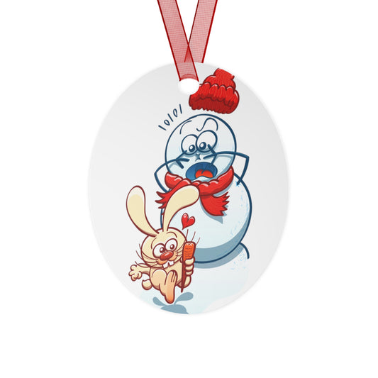 Got Your Nose, Whimsical Snowman & Bunny Decor, Christmas Tree Decorations, Holiday Ornaments, Gift Idea, Festive Home Decor