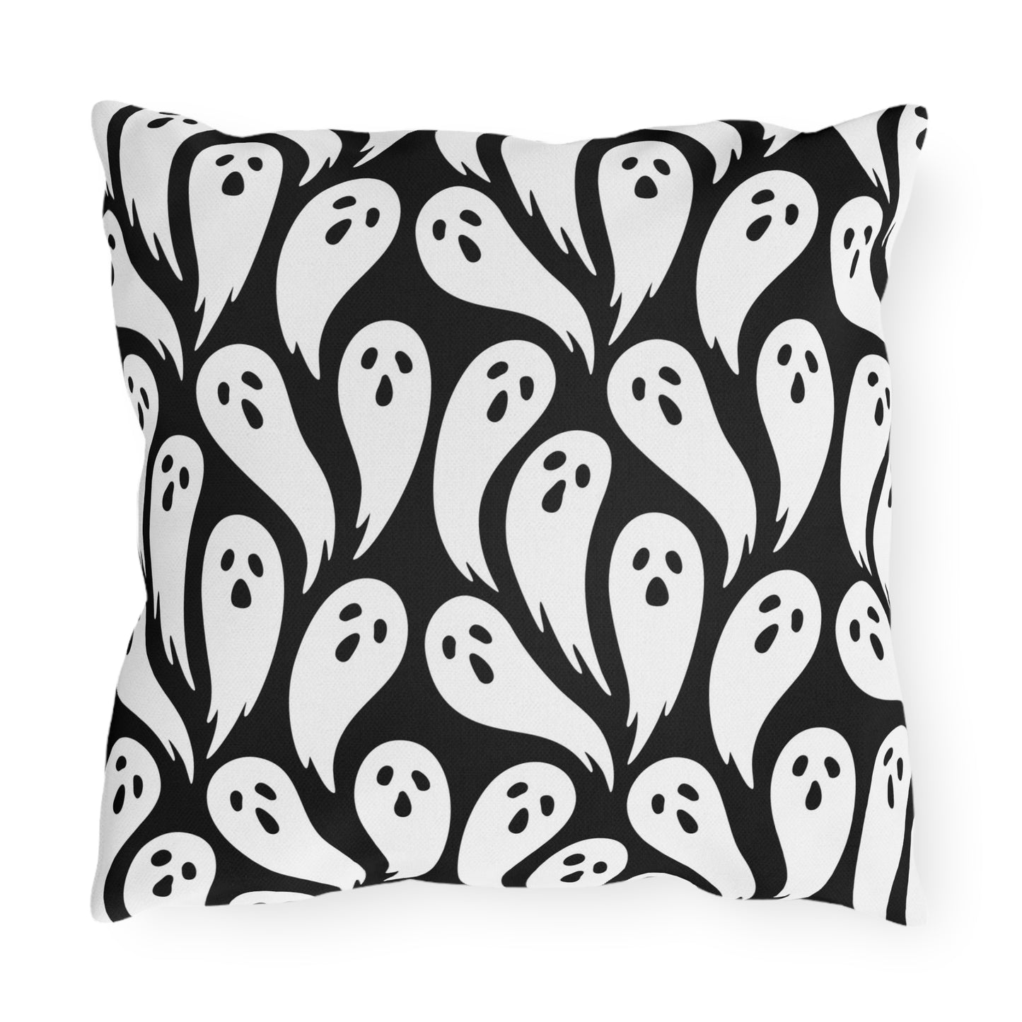 Spooky Ghost Outdoor Pillow, Halloween Decor, Patio Cushion, Seasonal Throw Pillow, Fall Outdoor Accessories, Haunted House Decor