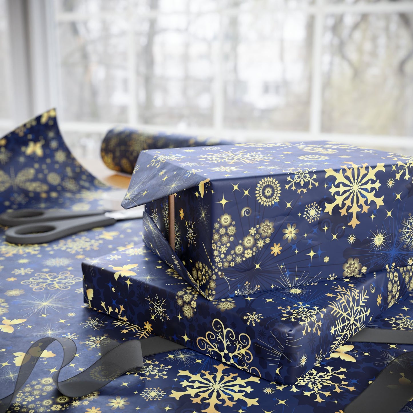 Elegant Holiday Wrapping Paper - Festive Gift Wrap, Christmas, Winter Celebrations, Eco-Friendly, Decorative Packaging