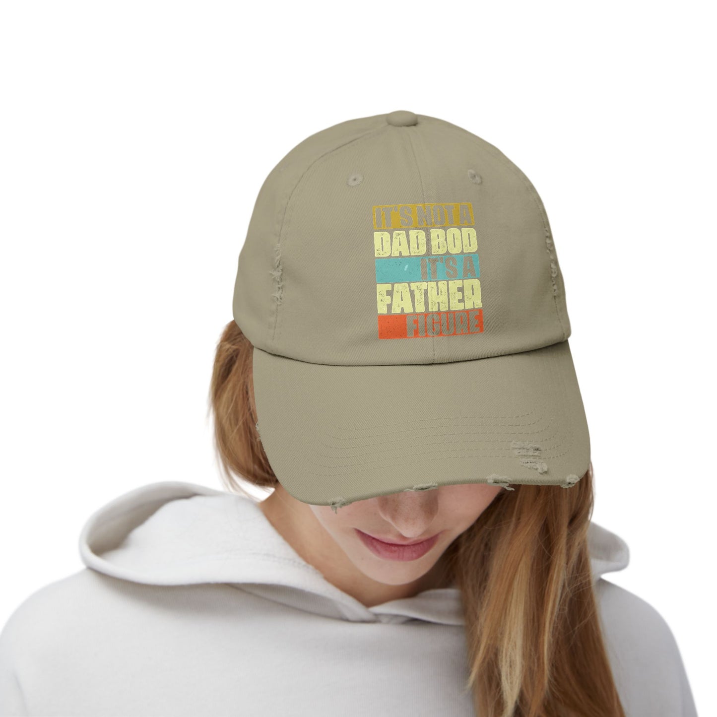 Fun Distressed Cap - It's Not a Dad Bod, It's a Fathered Figure, Trendy Gift for Dads, Casual Adventure Hat, Father's Day Gift, [...]