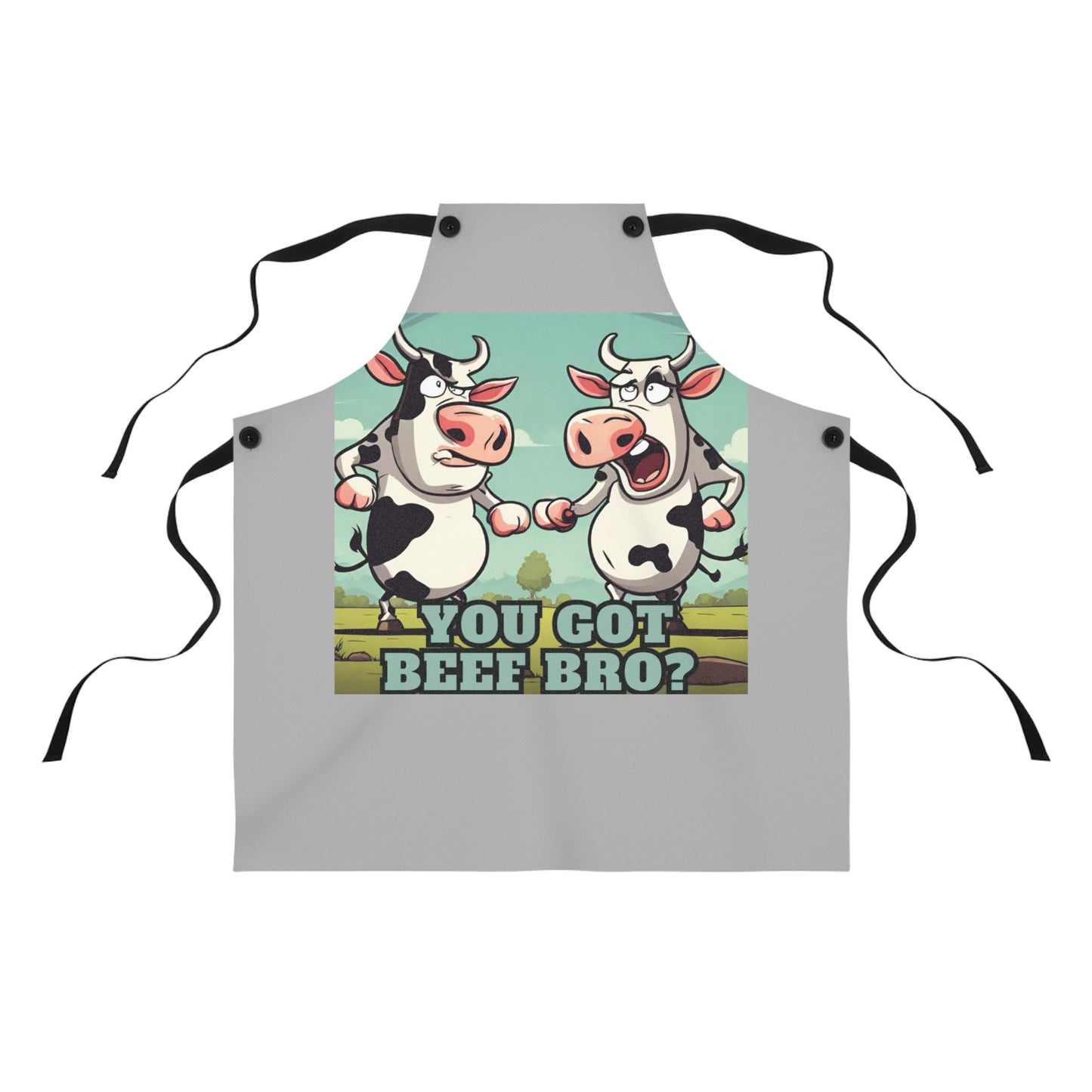 Humorous Cow Apron - Perfect for BBQs, Cooking, and Gifts for Meat Lovers, Kitchen Accessory - aMOOsing Designs