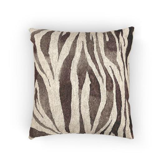 Zebra Print Woven Pillow, Cozy Home Decor, Animal Print Cushion, Modern Living Room Accent, Gift for Wildlife Lovers, Stylish Throw Pillow - aMOOsing Designs