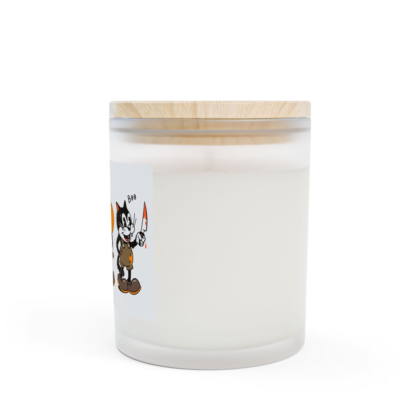 Halloween Frosted Glass Candle | Spooky Pumpkin, Ghost & Cat Design | Perfect Fall Decor, Gift, Home Fragrance, October Celebrations