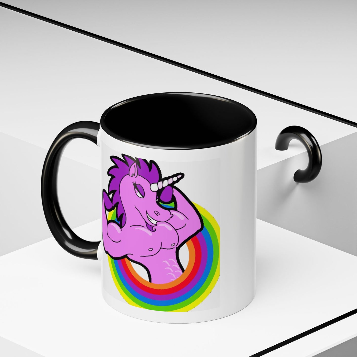 Mug Flexing Unicorn Coffee Mug (11, 15oz) - aMOOsing Designs