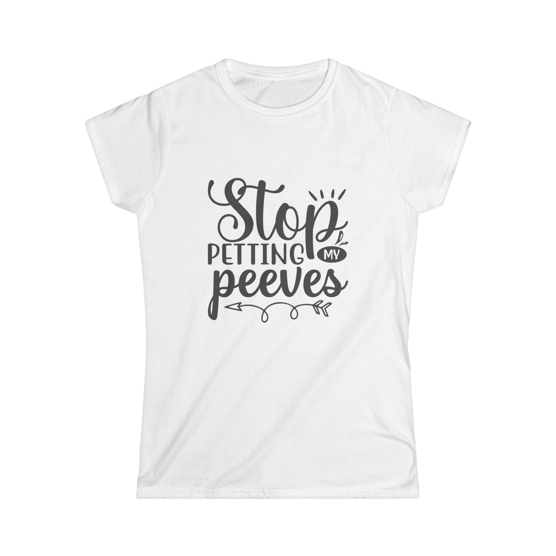 Funny Womens Tee - Stop Petting My Peeves Shirt - aMOOsing Designs