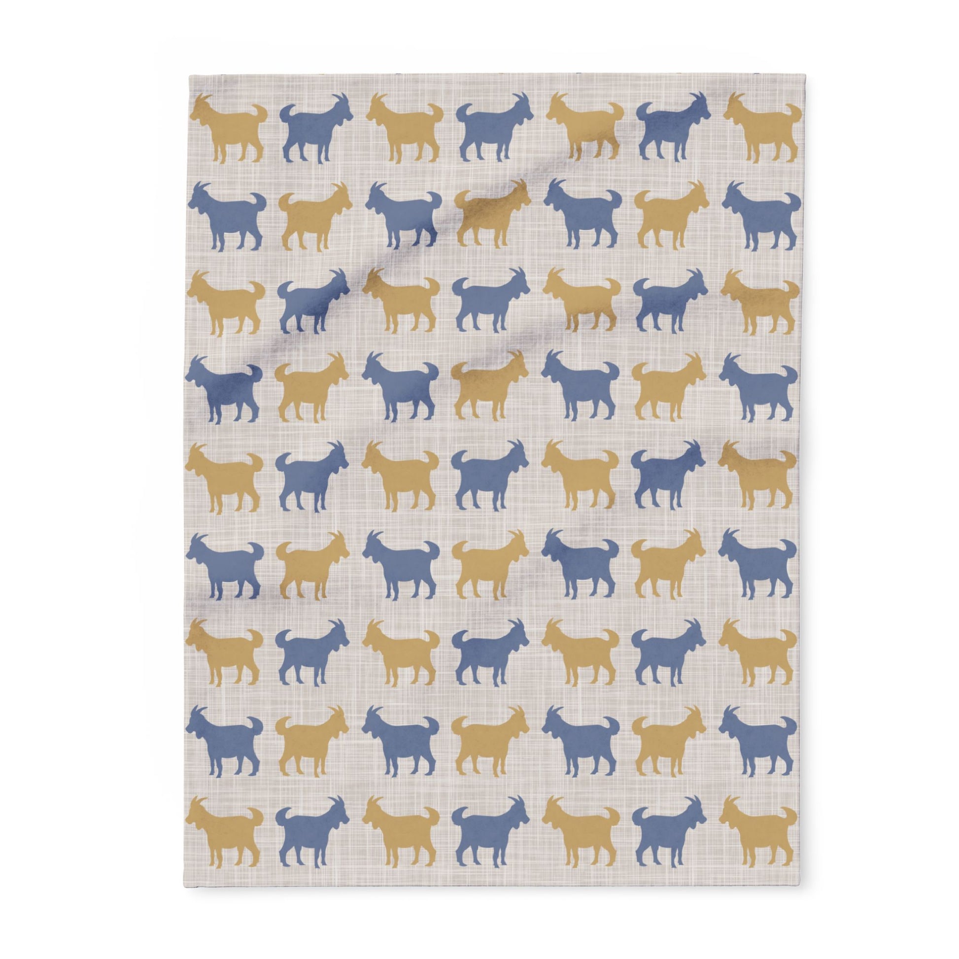 Fleece Blanket, Cozy Goats-Themed Arctic Throw, Bedding Decor, Gift for Animal Lovers, Home Accessory - aMOOsing Designs