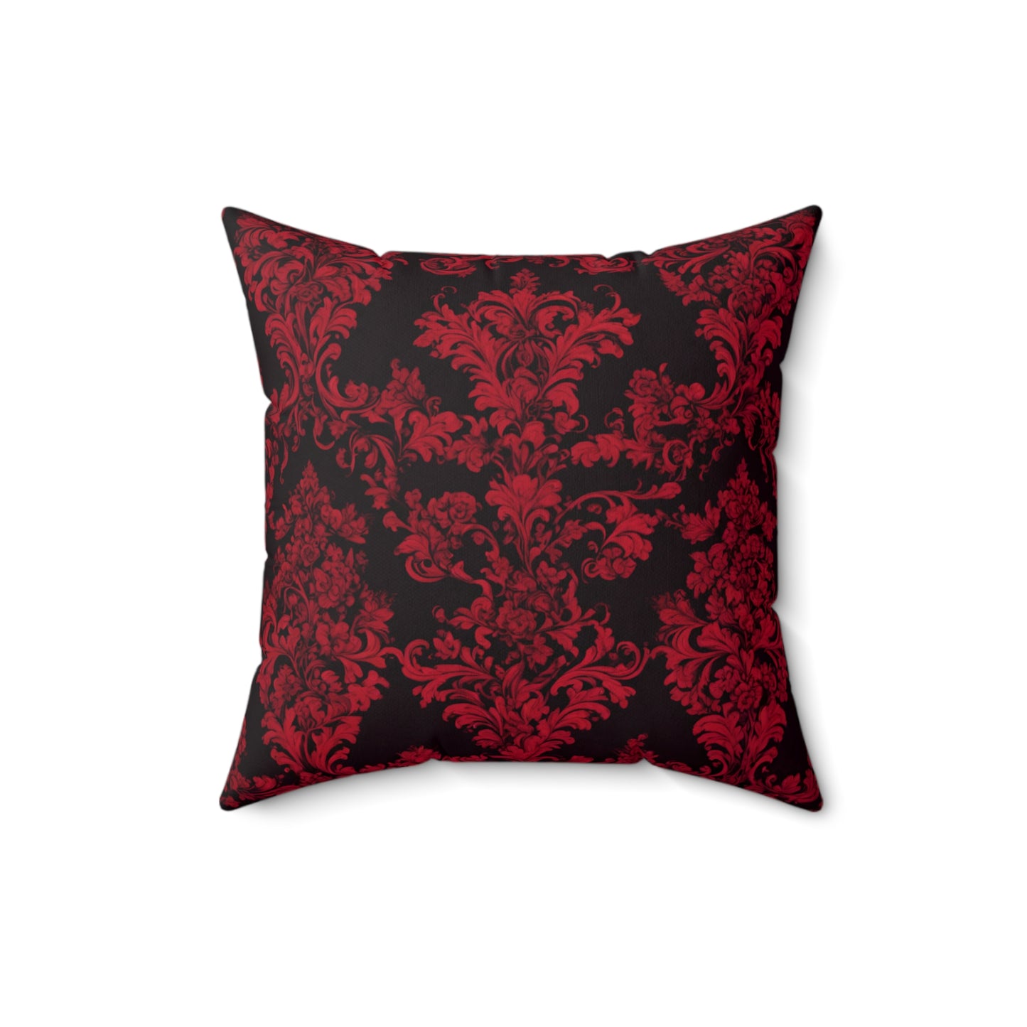 Elegant Red & Black Damask Pillow, Stylish Home Decor, Perfect for Living Room or Bedroom, Holiday Gift, Couch Cushion, - aMOOsing Designs