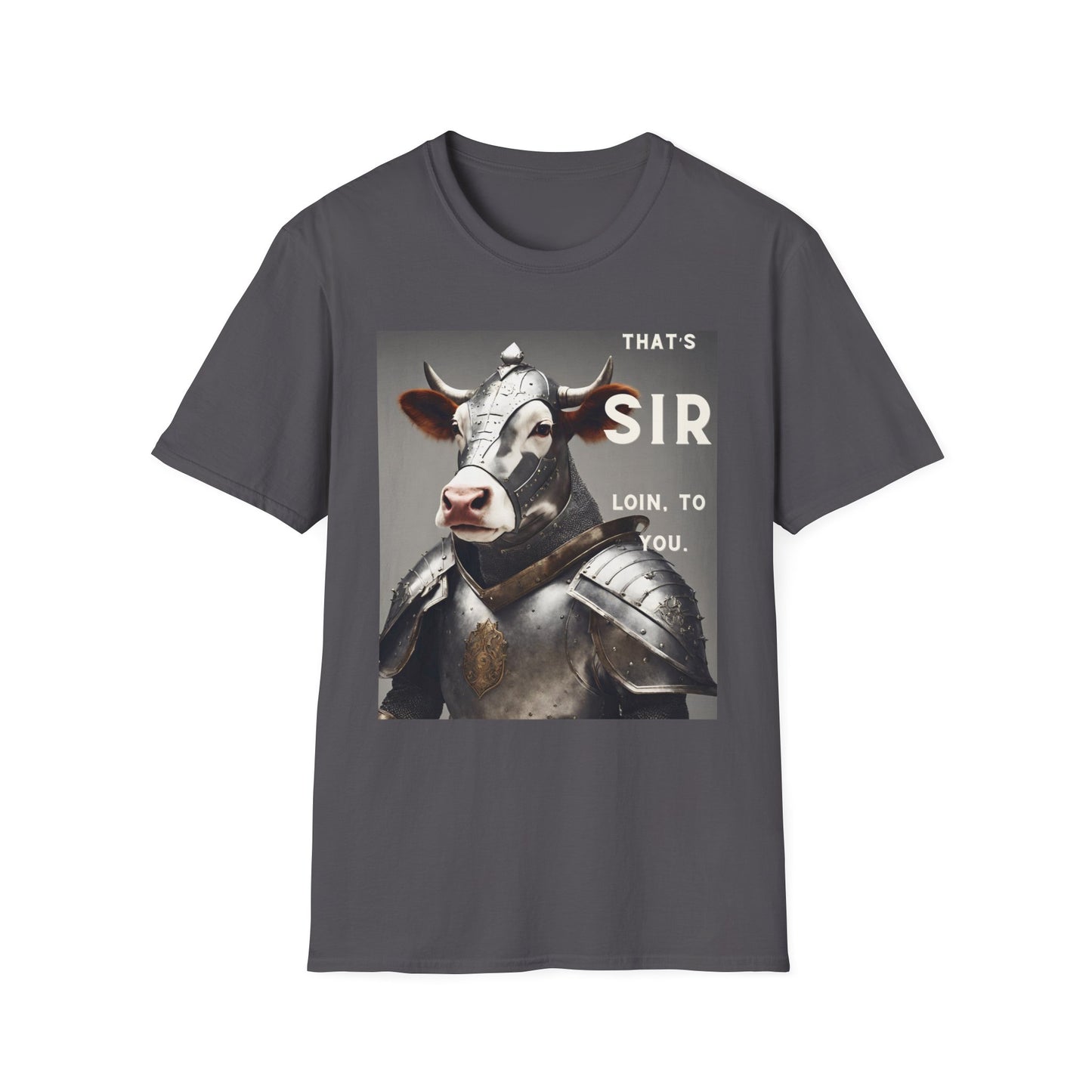 SIR Loin- Unisex Softstyle T-Shirt - aMOOsing Designs
