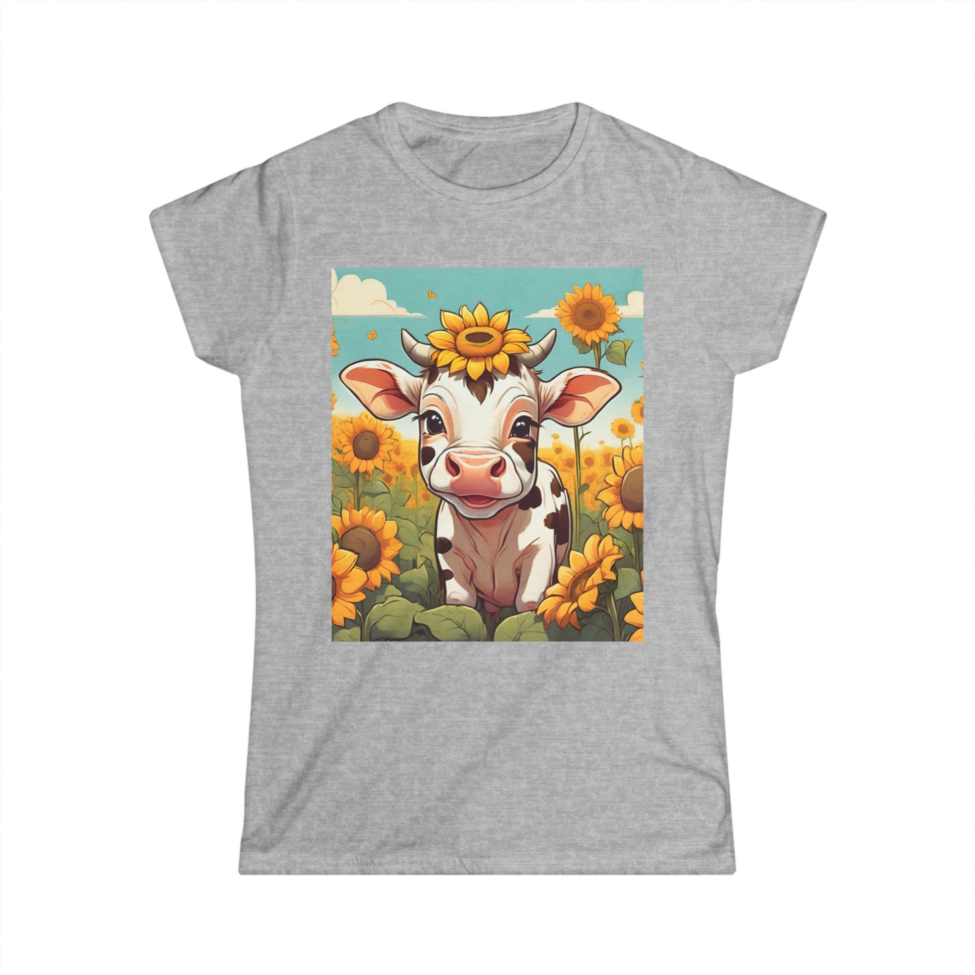 SunMOOer's- Women's Softstyle Tee - aMOOsing Designs