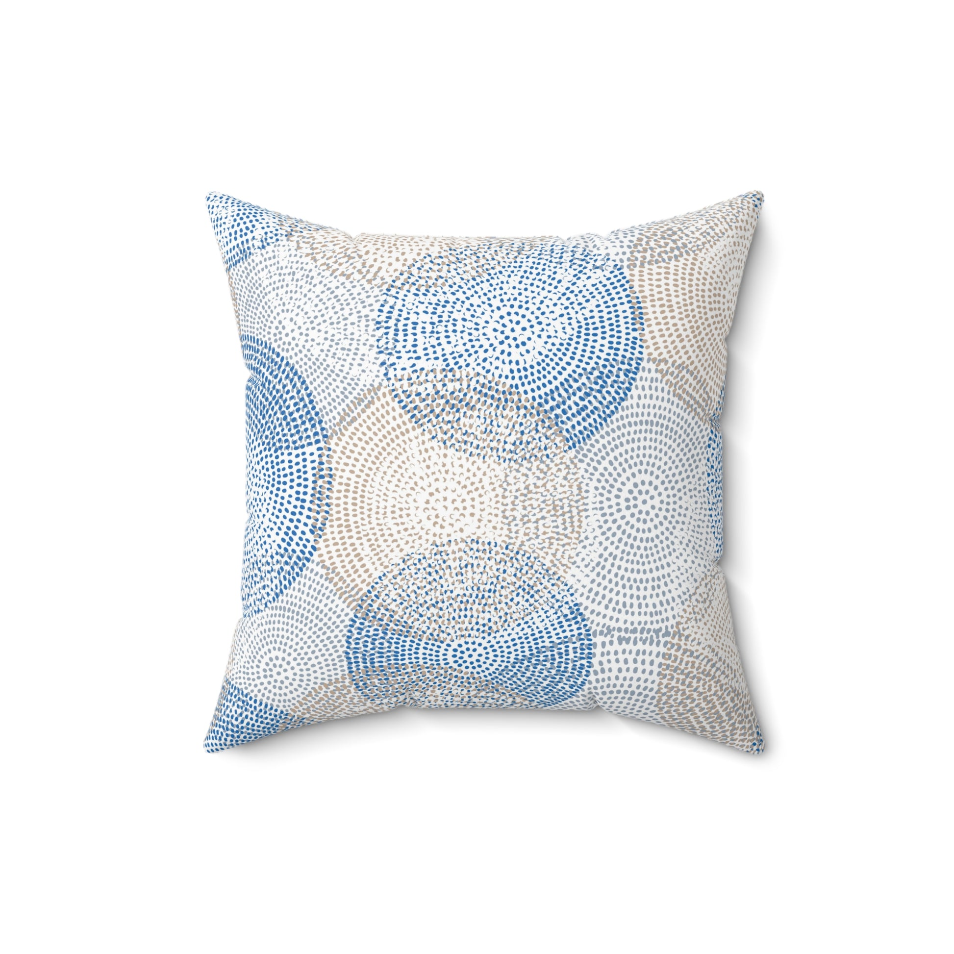 Abstract Blue Circle Pillow, Cozy Home Decor, Throw Pillow for Living Room, Bedroom Accent, Modern Cushion Cover, Unique Gift - aMOOsing Designs