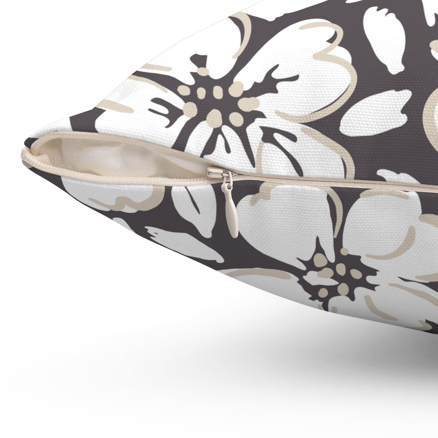 Chic Floral Square Pillow, Cozy Home Decor, Modern Cushion, Gift for Her, Housewarming Present, Living Room Accent - aMOOsing Designs