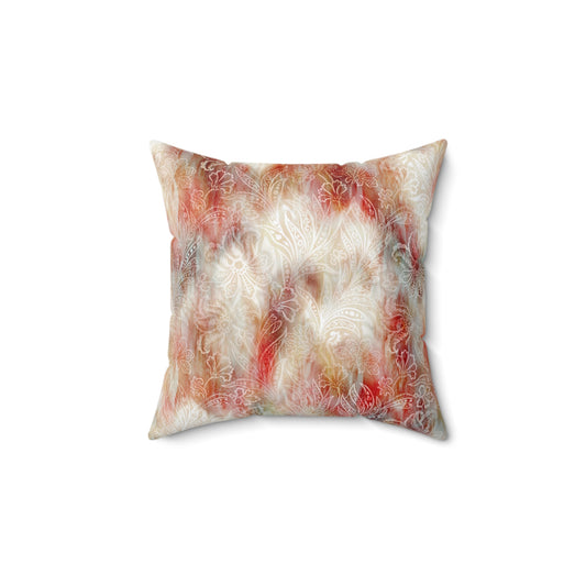 Floral Boho Throw Pillow, Cozy Home Decor, Gift for Her, Couch Accent, Unique Decorative Cushion - aMOOsing Designs