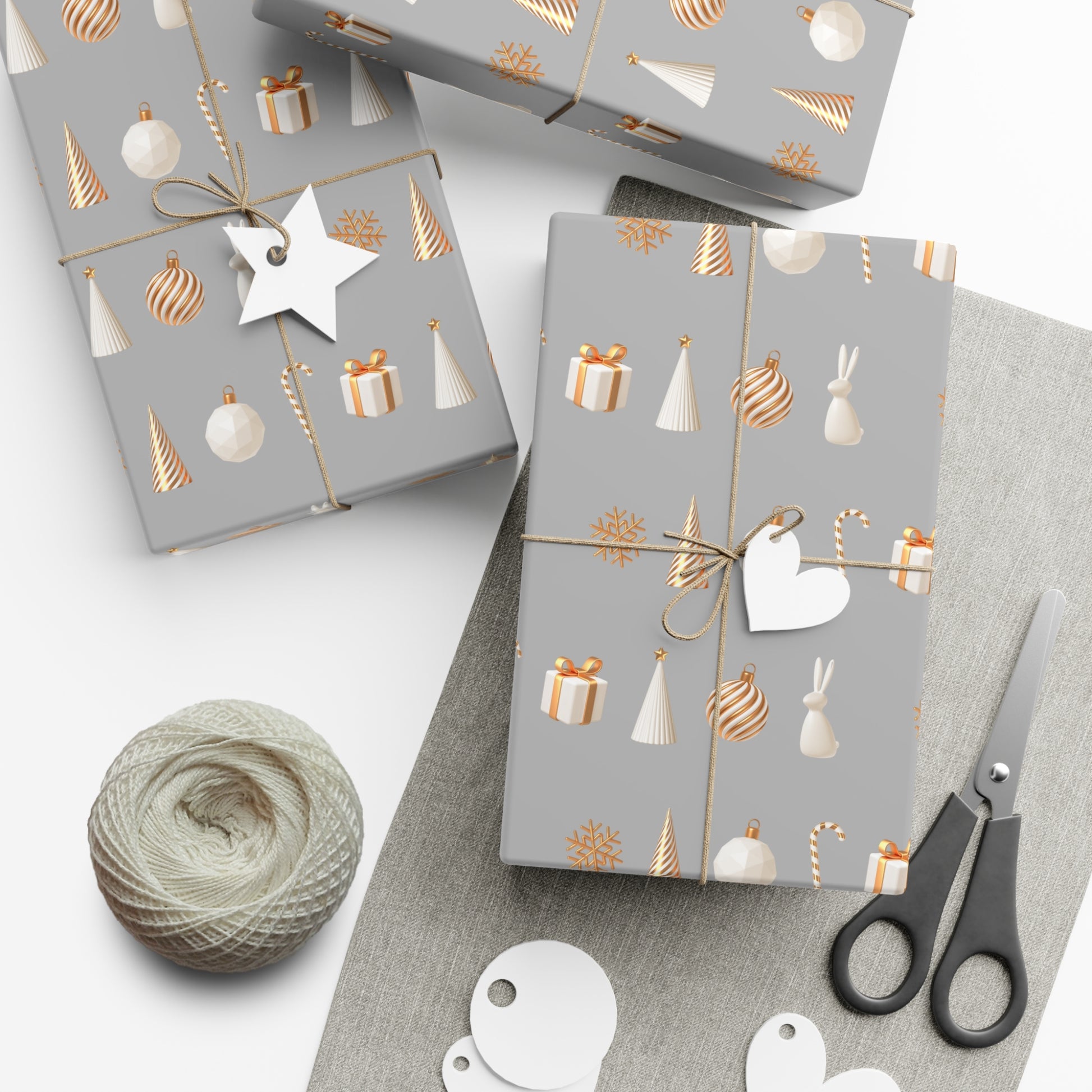 Silver and Gold- Classical, Elegant Gift Wrapping Papers - aMOOsing Designs