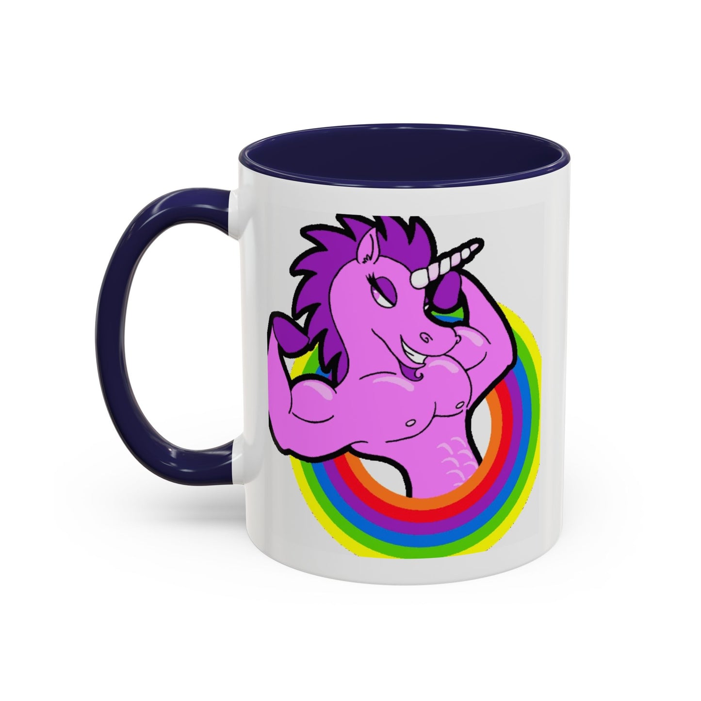 Mug Flexing Unicorn Coffee Mug (11, 15oz) - aMOOsing Designs