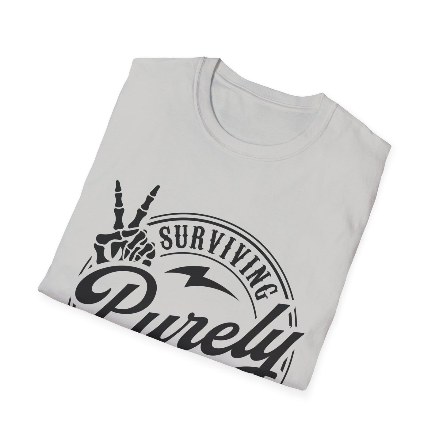 Surviving Purely Out of Spite- Funny Men's Softstyle T-Shirt
