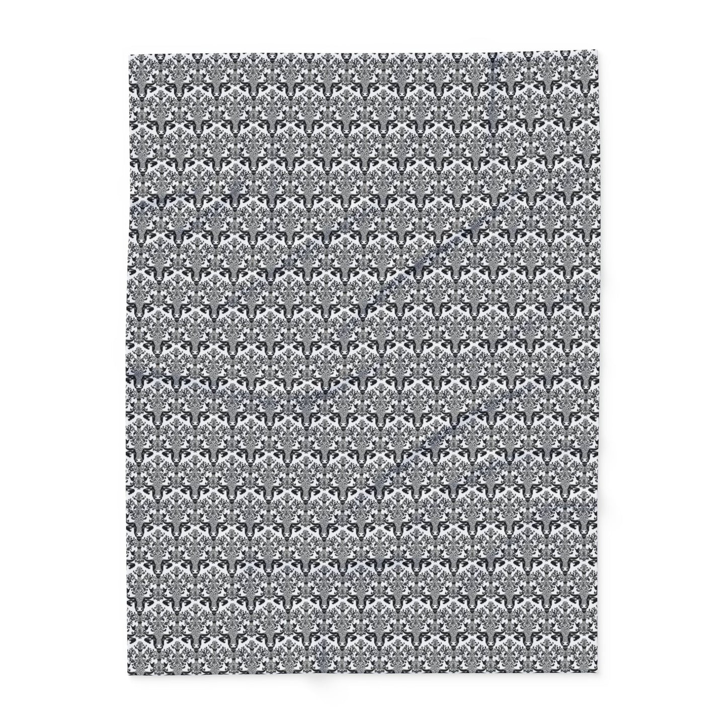 Blanket - Cow Print Damask Arctic Fleece - aMOOsing Designs