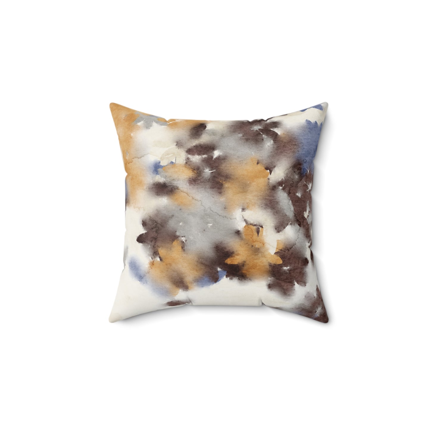 Bohemian Faux Suede Square Pillow, Cozy Home Decor, Artistic Cushion, Living Room Accent, Hipster Gift Idea, Earthy Tones - aMOOsing Designs