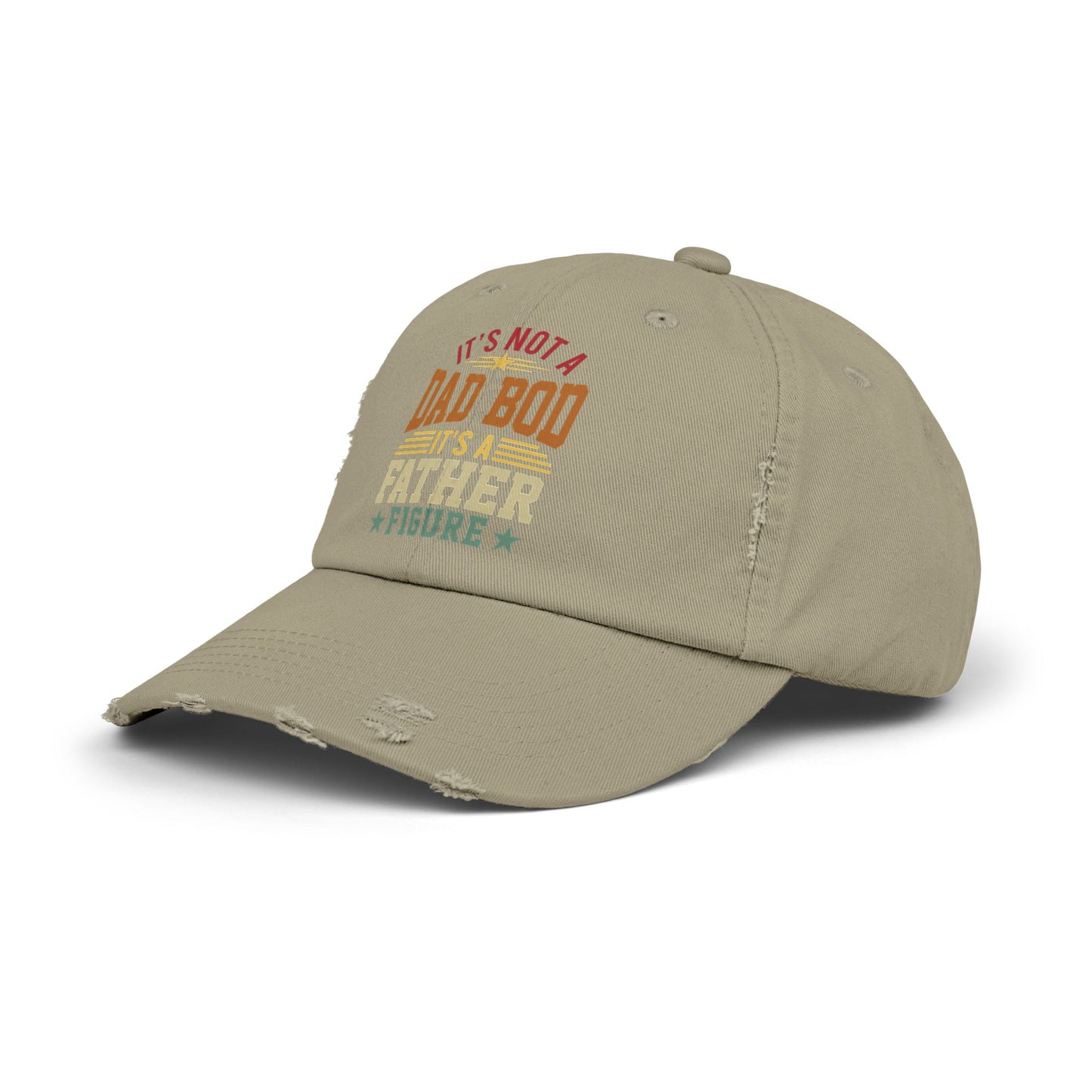 Distressed Cap | It's Not a Dad Bod, It's a Father Figure, Fun Gift for Dad, Father's Day, Casual Wear, Cap for Dads