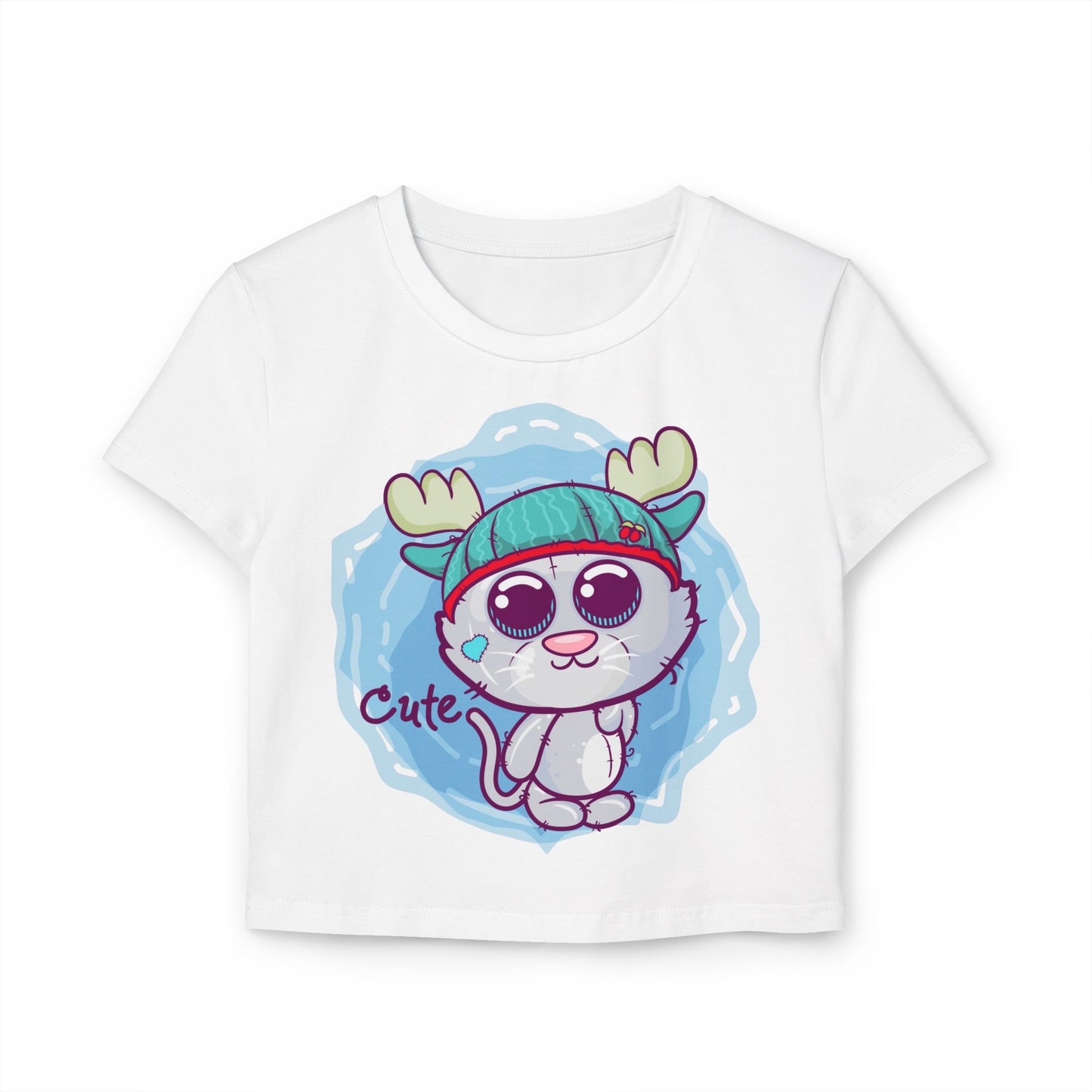 Cute Cat Holiday Baby Tee, Adorable Cat Shirt, Gift for Cat Lovers, Fun Casual Wear, Perfect for Kids Birthdays, Festive Clothing - aMOOsing Designs