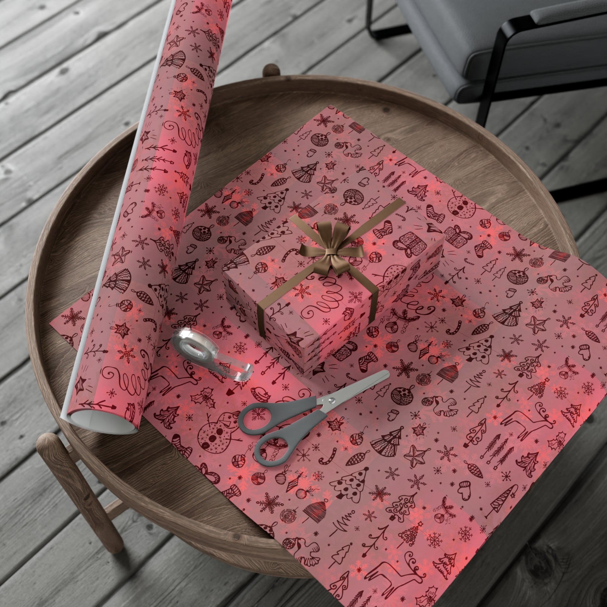 Festive Holiday Gift Wrap Paper - Cute Christmas Patterns for All Occasions - aMOOsing Designs