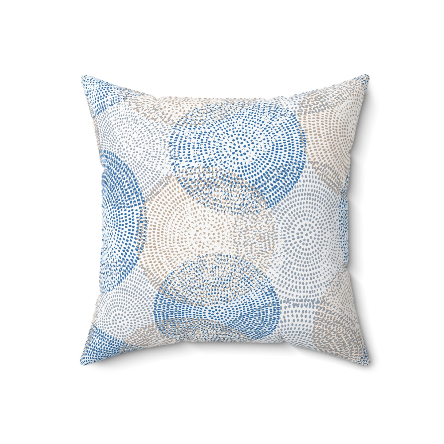 Abstract Blue Circle Pillow, Cozy Home Decor, Throw Pillow for Living Room, Bedroom Accent, Modern Cushion Cover, Unique Gift - aMOOsing Designs