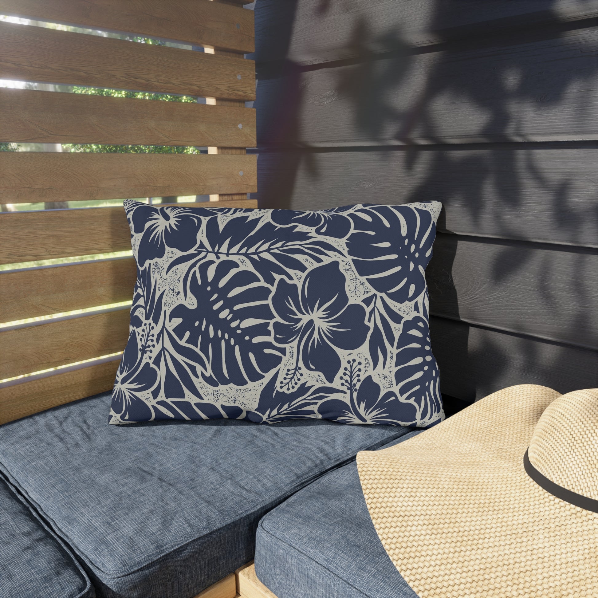 Tropical Outdoor Pillows - Elegant Home Decor, Garden Accessories, Patio Cushions, Summer Style, Nautical Vibe, Floral - aMOOsing Designs