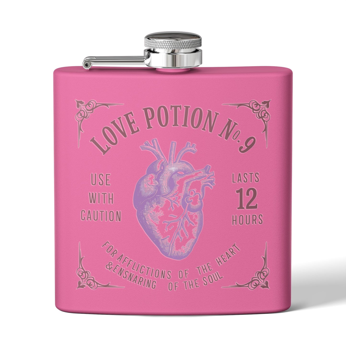 Love Potion No. 9 Stainless Steel Flask - 6oz | Unique Gift for Romantic Occasions and Bridal Parties