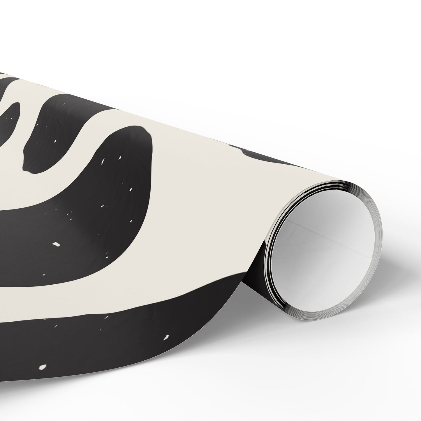 Chic Cow Print Wrapping Paper, Modern Gift Wrap, Stylish Packaging, Unique Black and White Design, Eco-Friendly Decorative - aMOOsing Designs