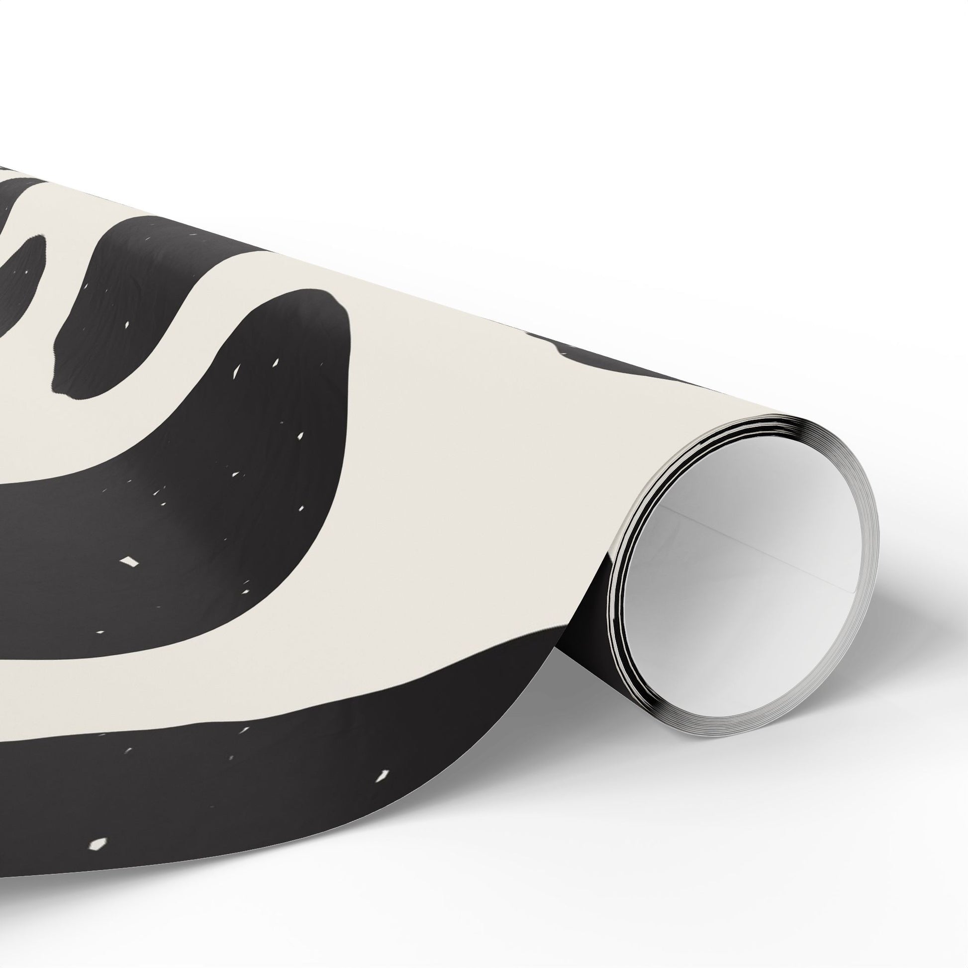 Chic Cow Print Wrapping Paper, Modern Gift Wrap, Stylish Packaging, Unique Black and White Design, Eco-Friendly Decorative - aMOOsing Designs