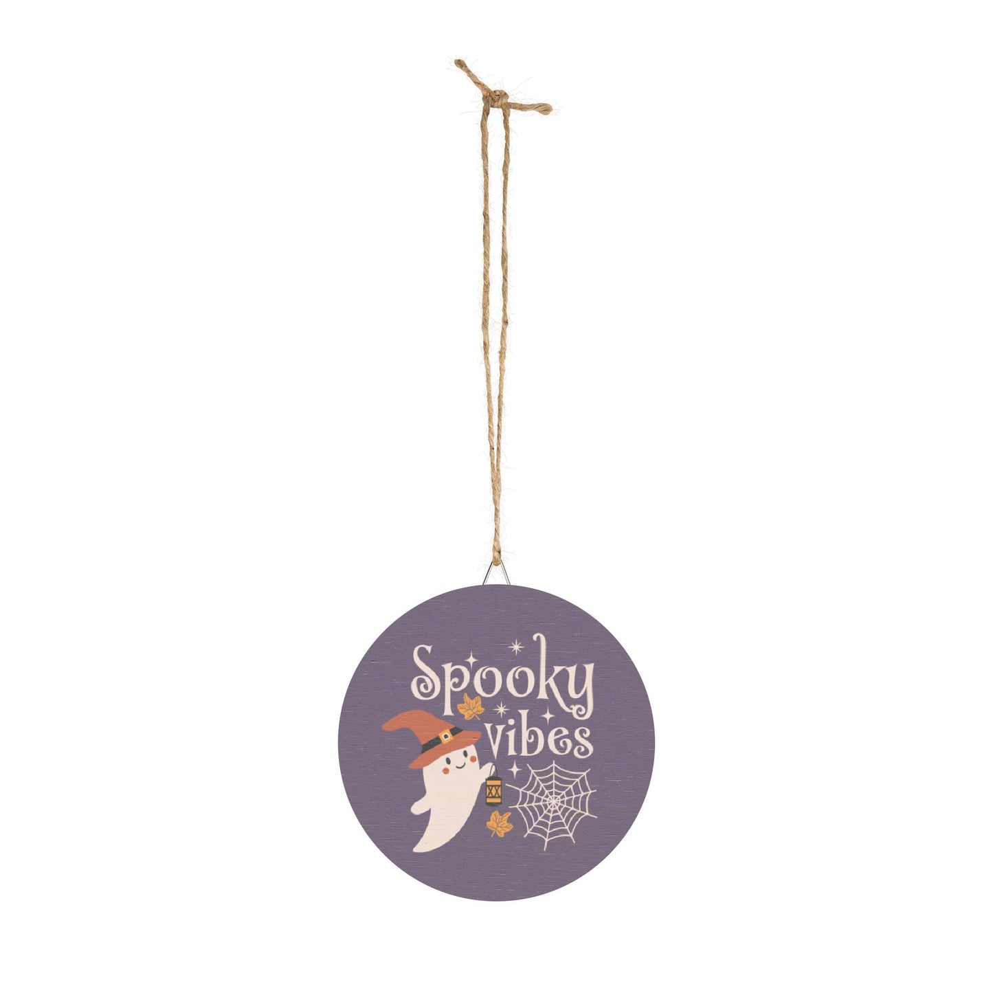 Spooky Vibes Wood Sign, Halloween Decor, Ghost Wall Art, Fall Home Decoration, Autumn Sign, Gift for Halloween Enthusiasts