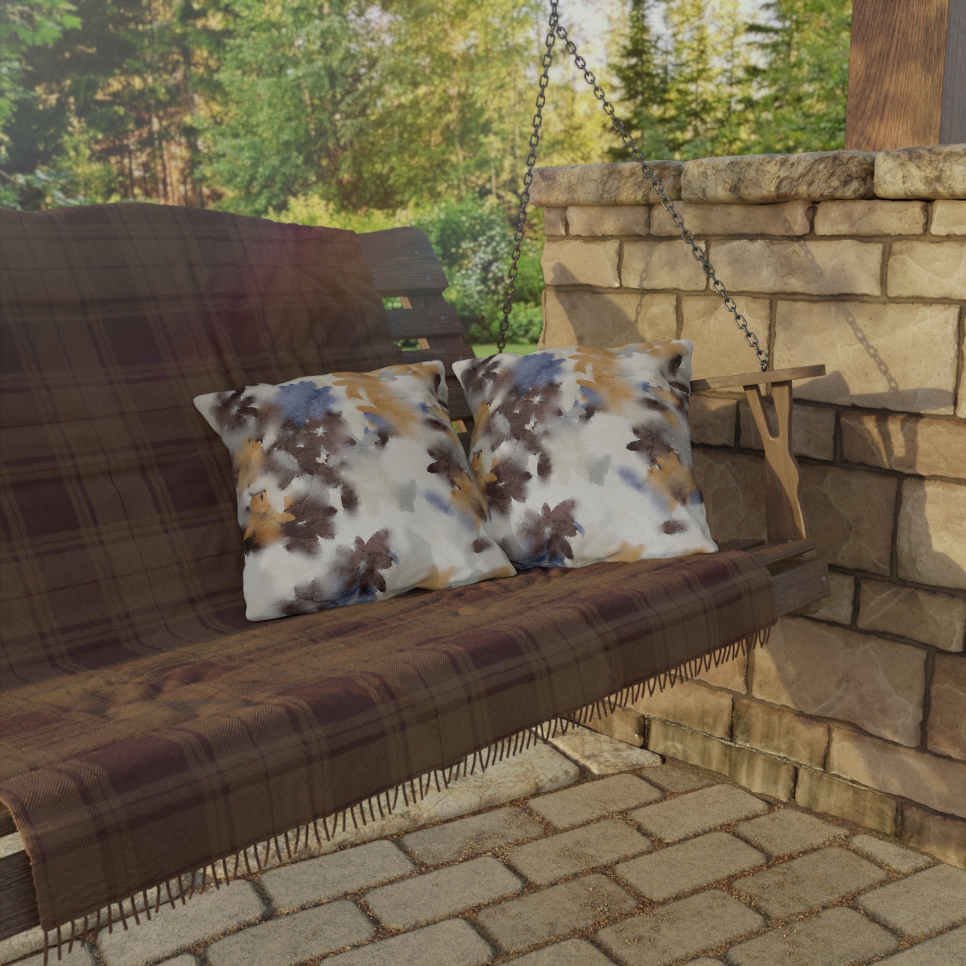 Cozy Outdoor Decorative Pillows, Floral Patio Cushions, Garden Decor, Fall Decor, Boho Home Accessories - aMOOsing Designs