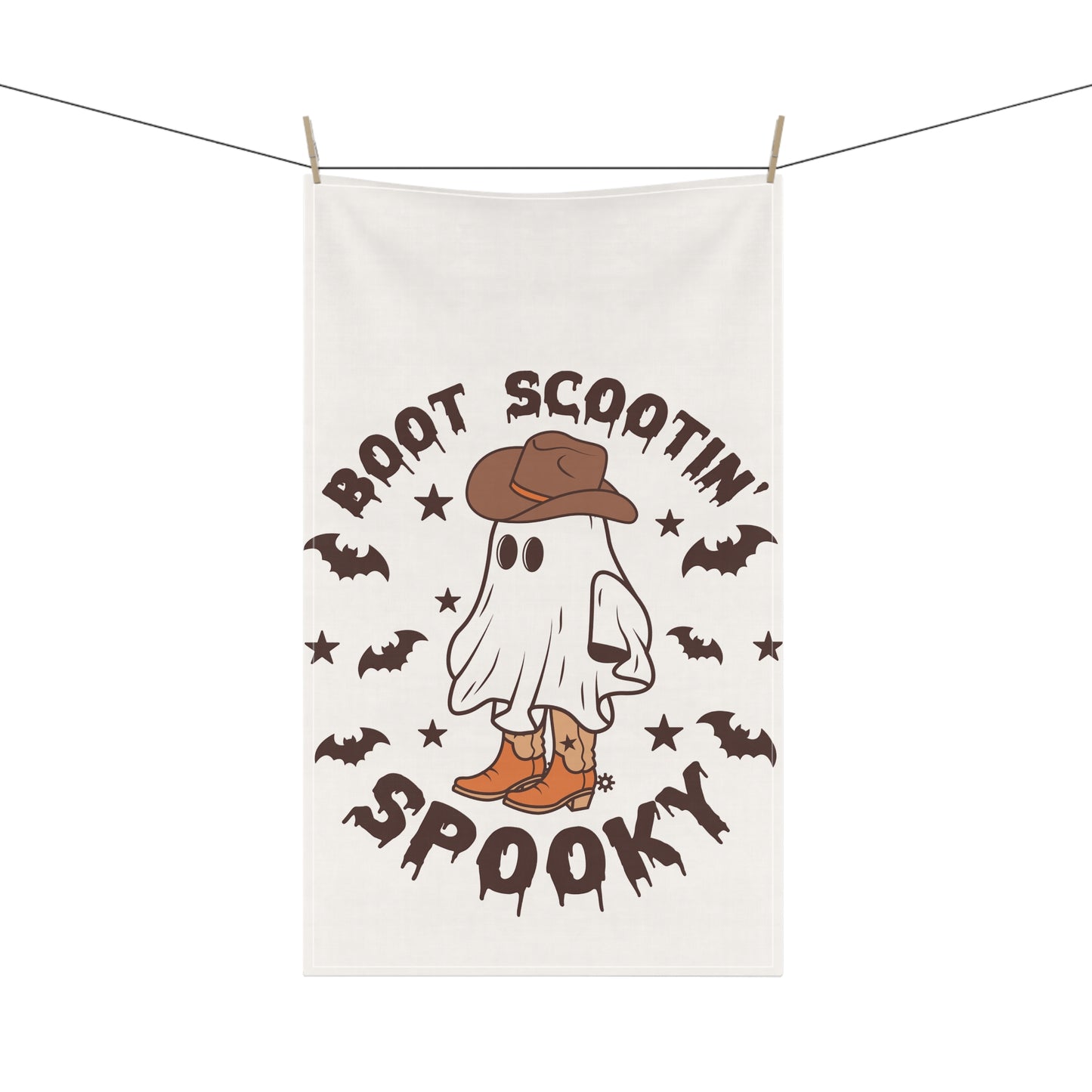Spooky Ghost Tea Towels, Farmhouse Decor, Halloween Kitchen Towel, Fun Gift for Home, Boo-t Scootin' Spooky, Fall Decor