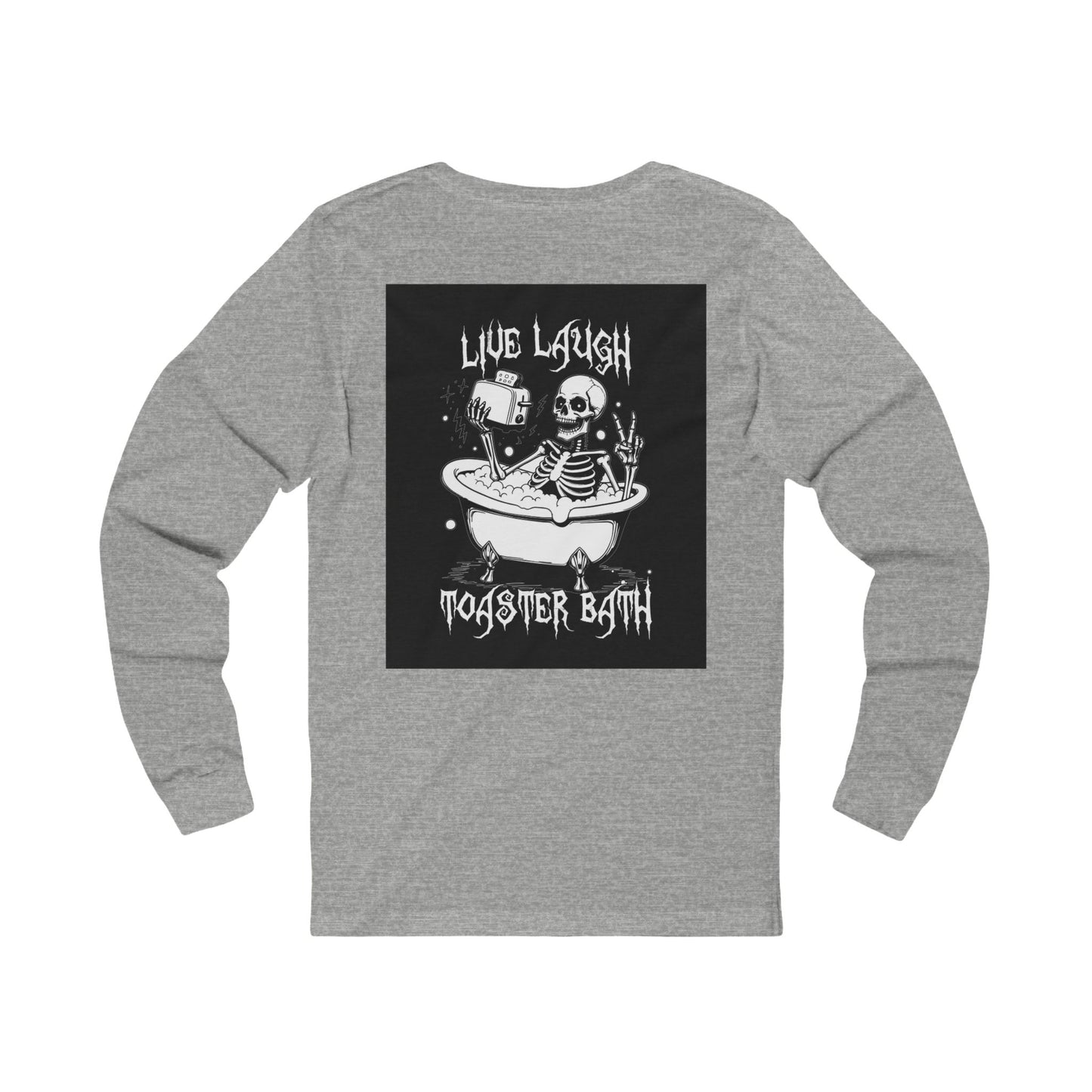 Fun Skeleton Long Sleeve Tee, Unisex Halloween T-Shirt, Gift for Friends, Party Wear, Casual Outfit - aMOOsing Designs