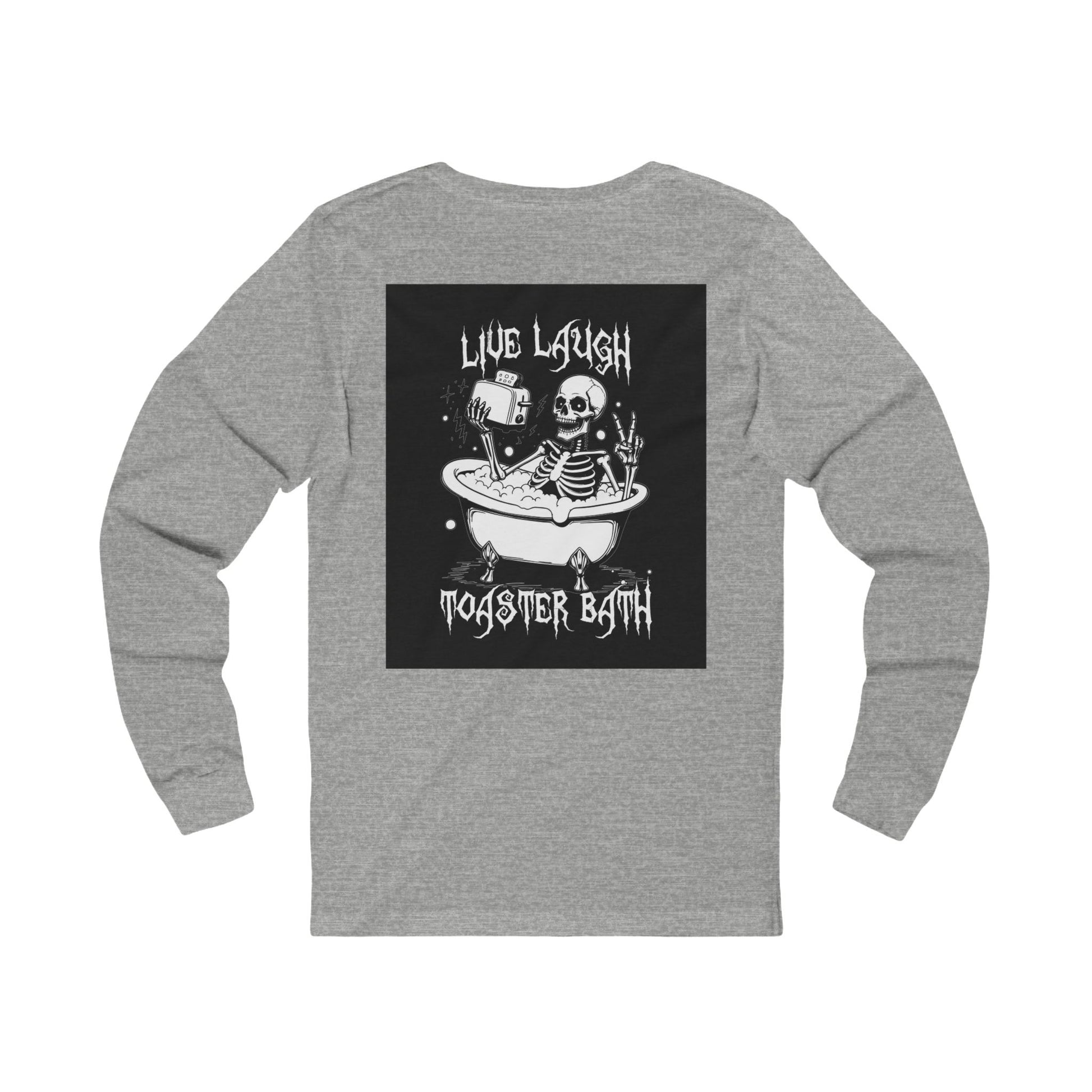 Fun Skeleton Long Sleeve Tee, Unisex Halloween T-Shirt, Gift for Friends, Party Wear, Casual Outfit - aMOOsing Designs