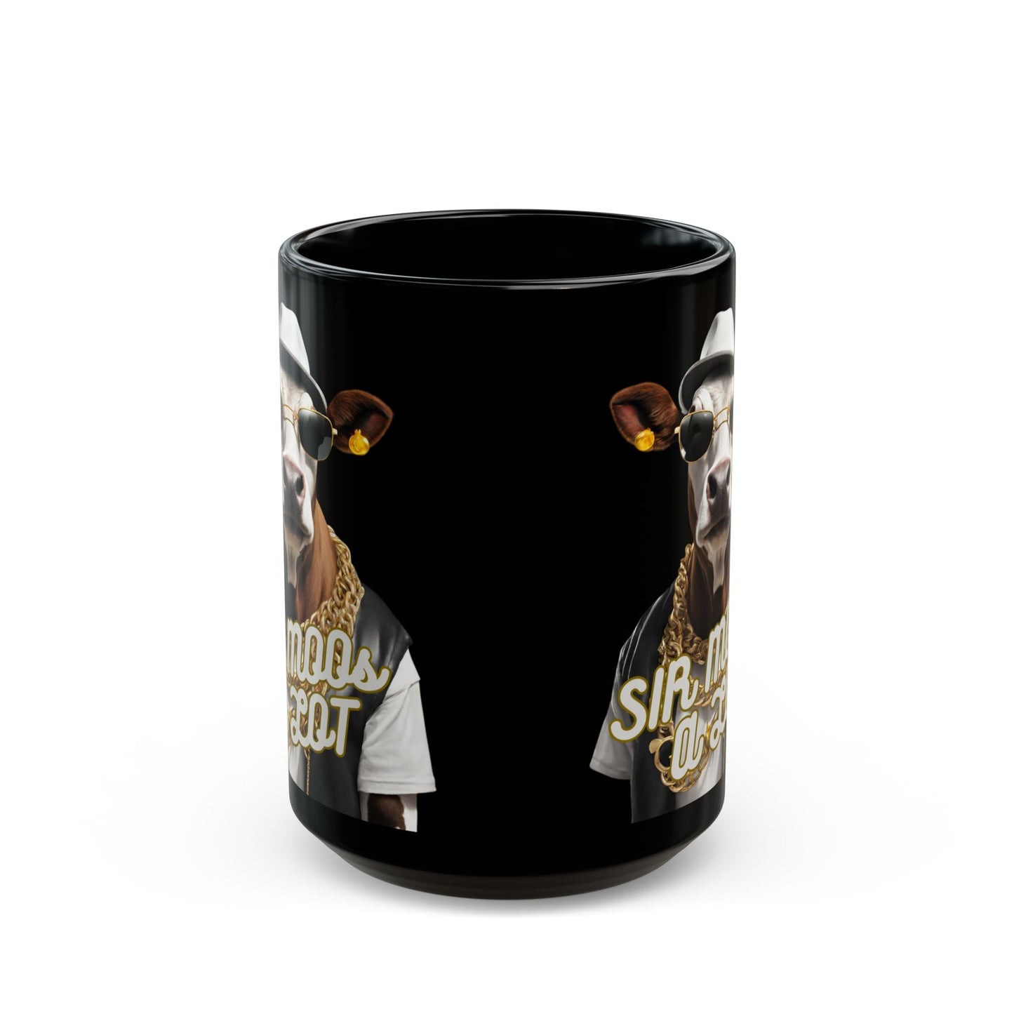 Mug - Sir Moos a lot Coffee Mug - Funny Cow Design - aMOOsing Designs