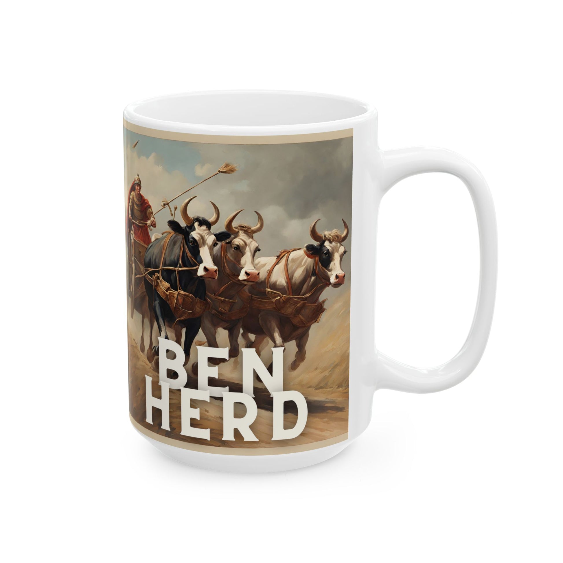 Funny Mug - Ben Herd Ceramic Coffee Cup (11oz, 15oz) - aMOOsing Designs