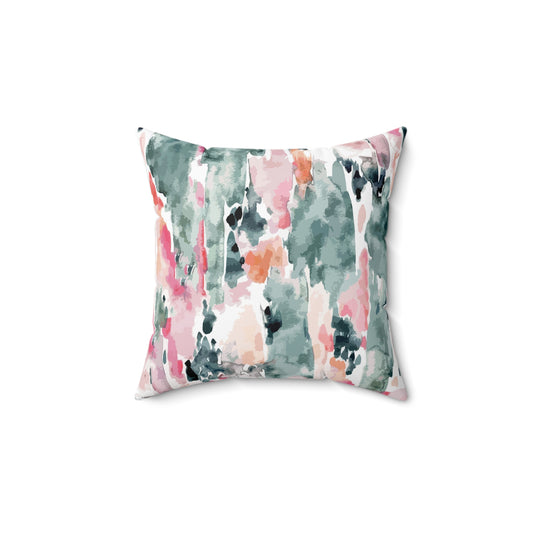 Watercolor Floral Pillow, Cozy Accent for Home Decor, Perfect Gift for Housewarming, Decorative Cushion for Living Room, - aMOOsing Designs