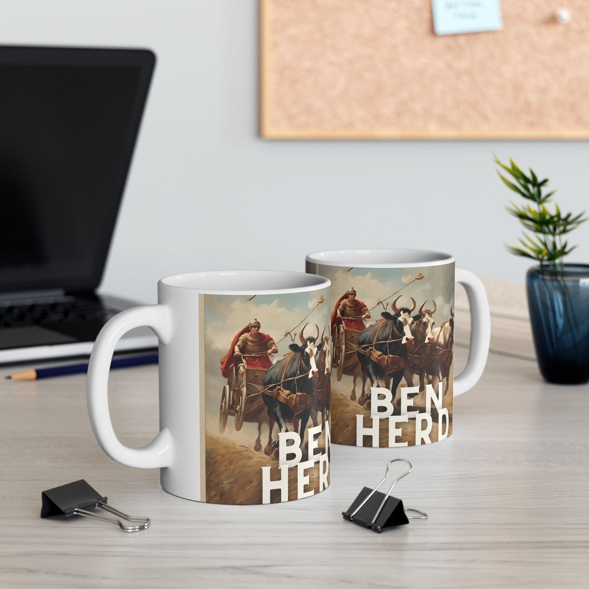 Funny Mug - Ben Herd Ceramic Coffee Cup (11oz, 15oz) - aMOOsing Designs