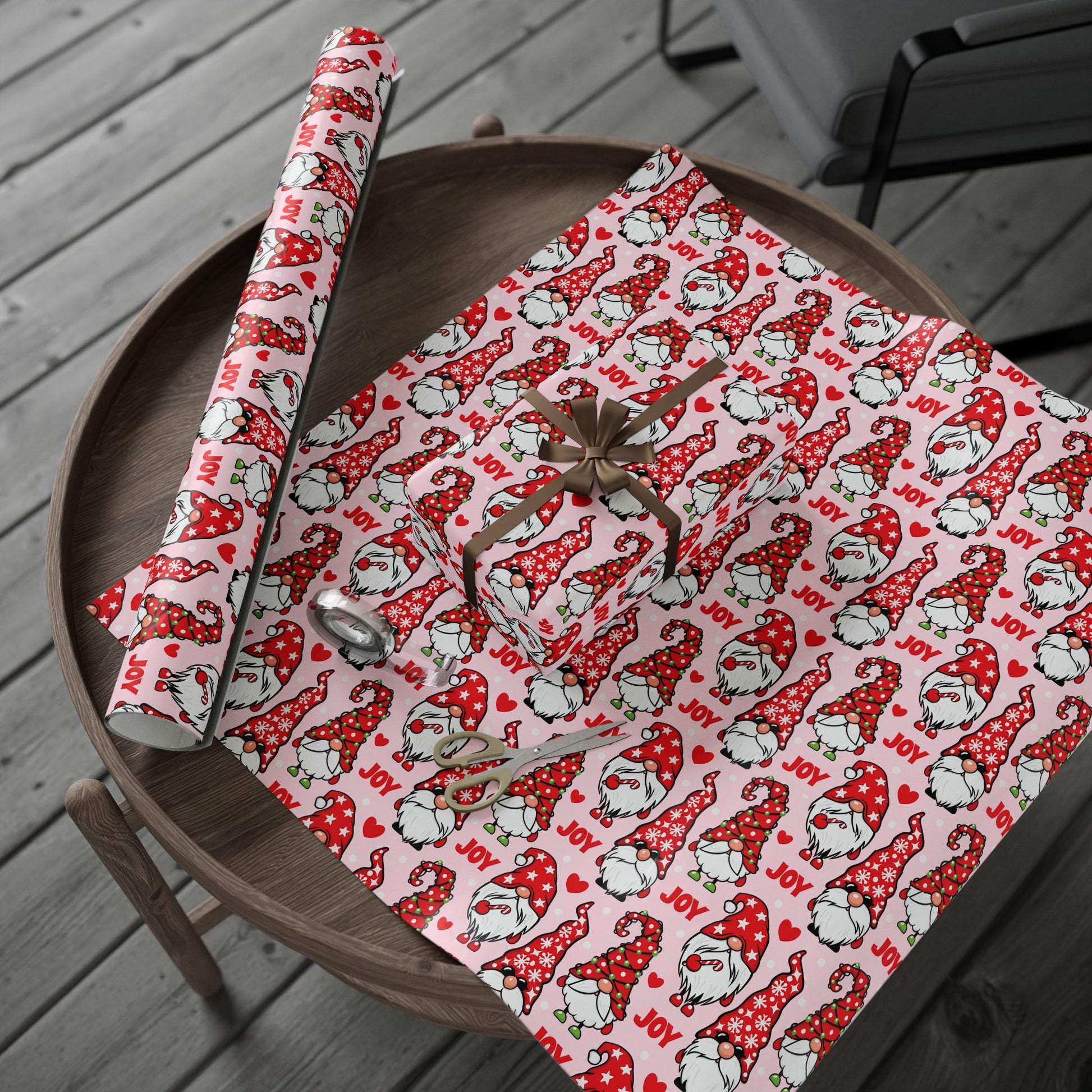 Wrapping Papers, Festive Gnomes Christmas Gift Wrap, Holiday Wrapping, Eco-Friendly Gift Packaging, Wrapping Paper Rolls, Gift Wrap Sheets, - aMOOsing Designs