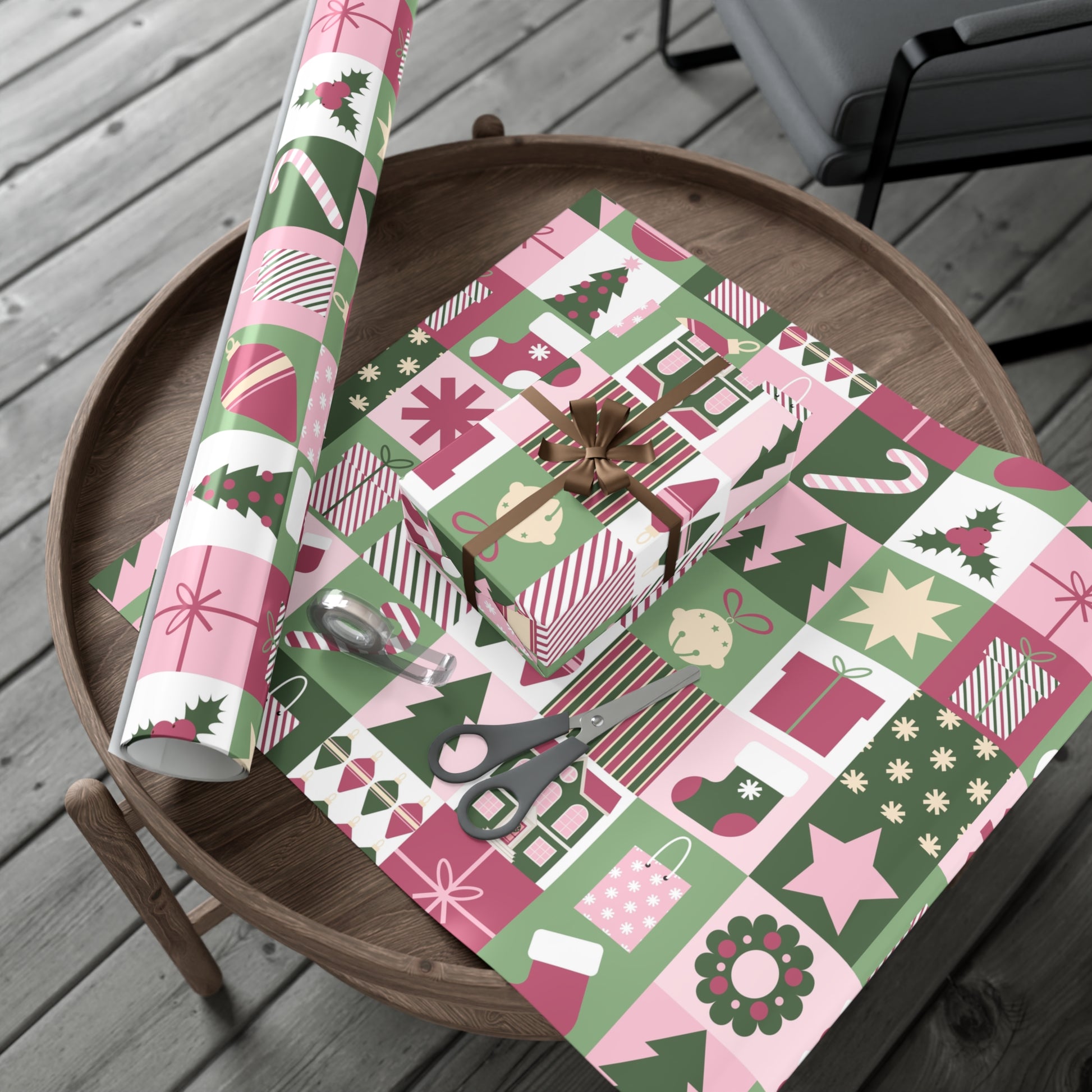 Festive Holiday Gift Wrap Papers - Christmas Patterns for Joyful Gifting - aMOOsing Designs