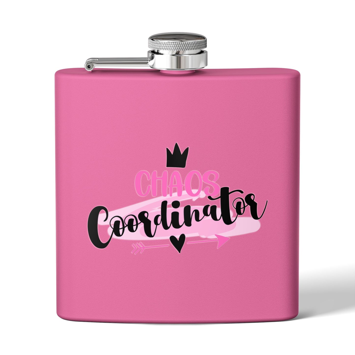 Personalized Chaos Coordinator Stainless Steel Flask - 6oz Perfect Wedding Party Gift - aMOOsing Designs