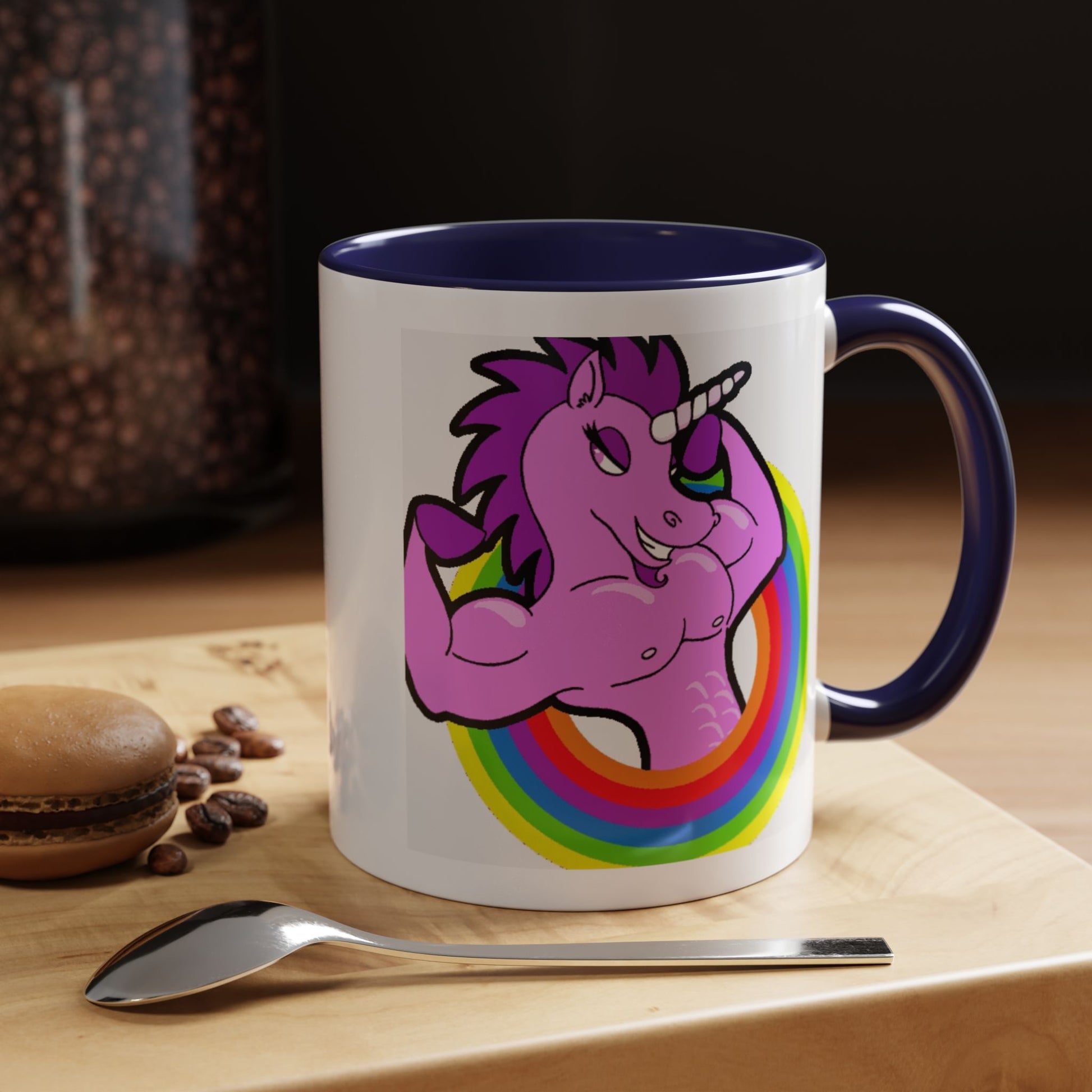 Mug Flexing Unicorn Coffee Mug (11, 15oz) - aMOOsing Designs