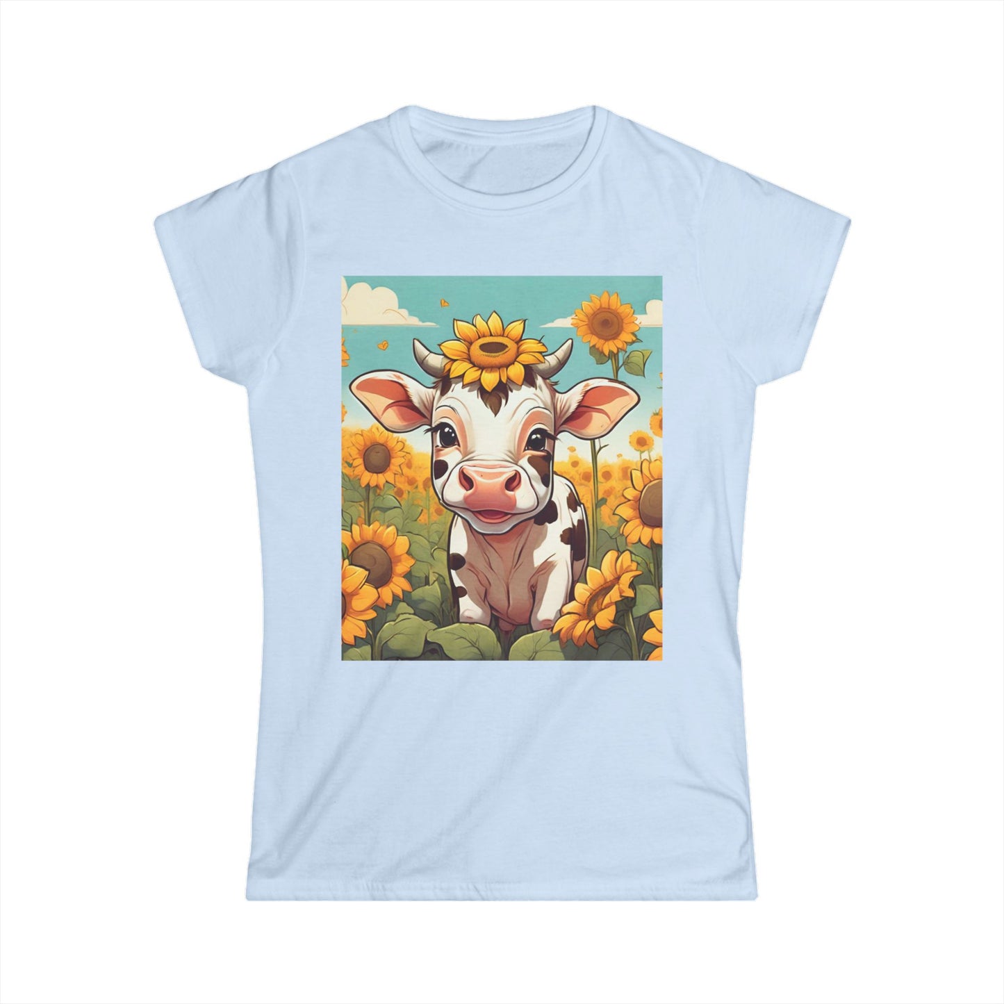 SunMOOer's- Women's Softstyle Tee - aMOOsing Designs