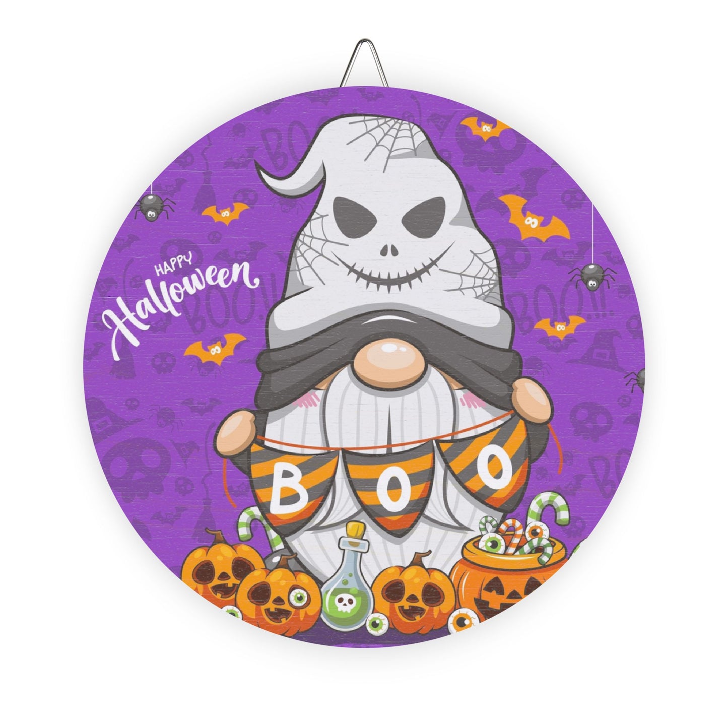 Wood Door Signs, Halloween Gnome Decor, Spooky Sign, Fall Wall Art, Rustic Halloween Decoration