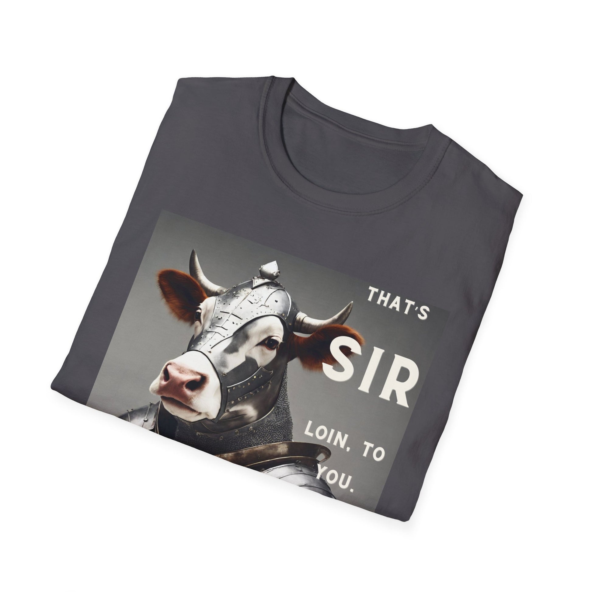 SIR Loin- Unisex Softstyle T-Shirt - aMOOsing Designs