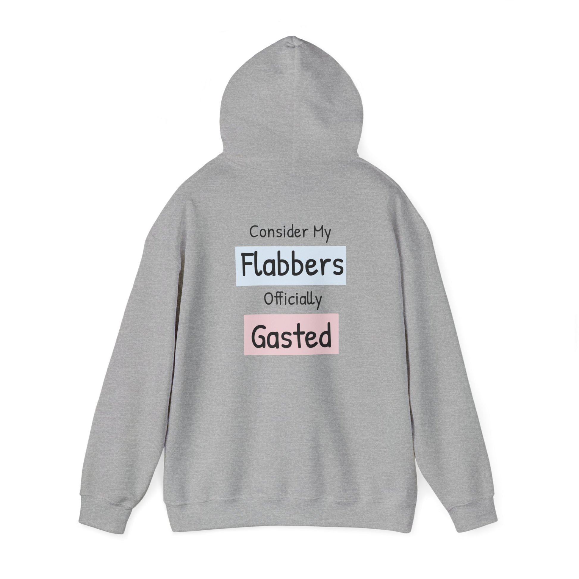 Funny Unisex Hoodie: 'Consider My Flabbers Officially Gasted' - aMOOsing Designs