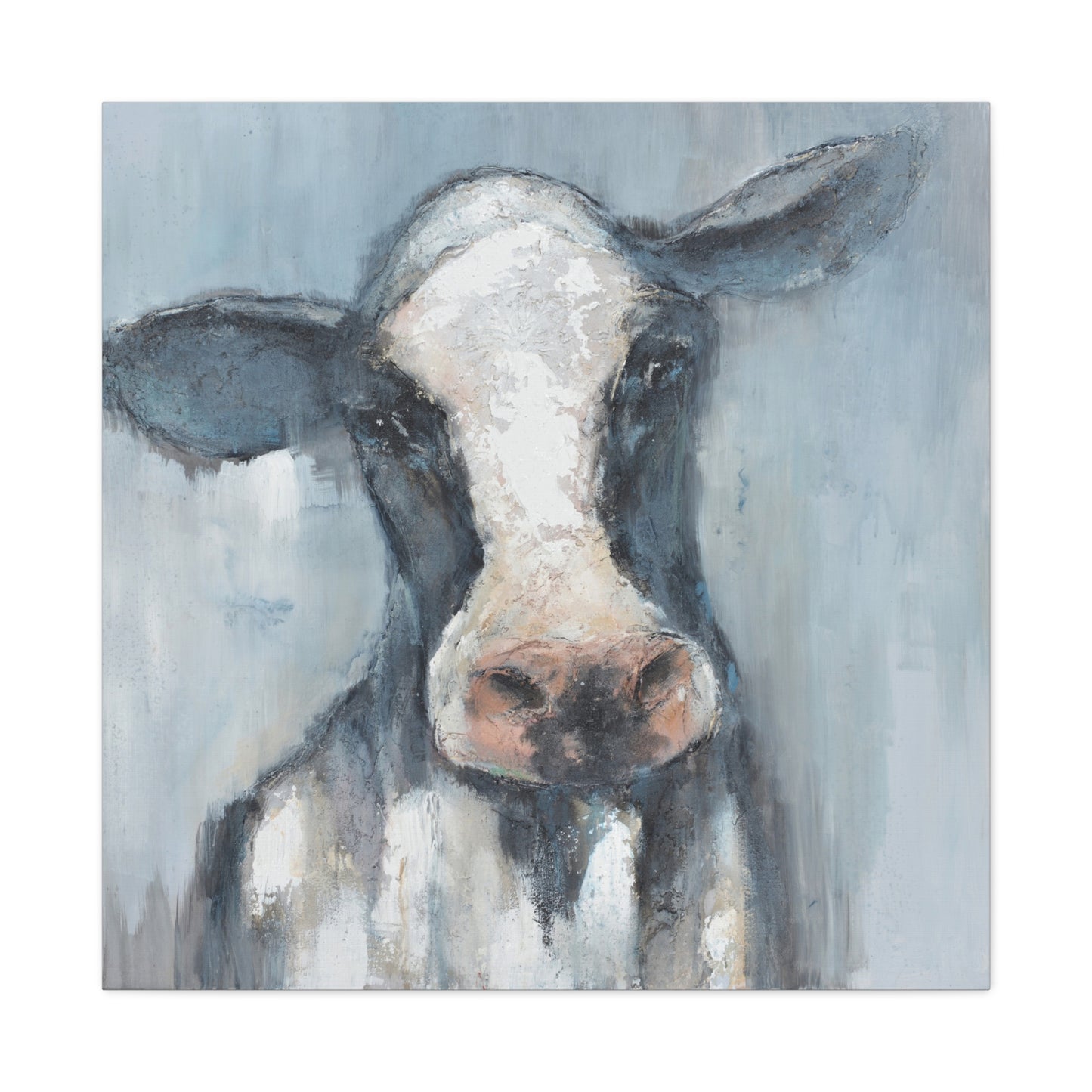 Rustic Cow Portrait Canvas Wall Art - Perfect Farmhouse Decor - aMOOsing Designs